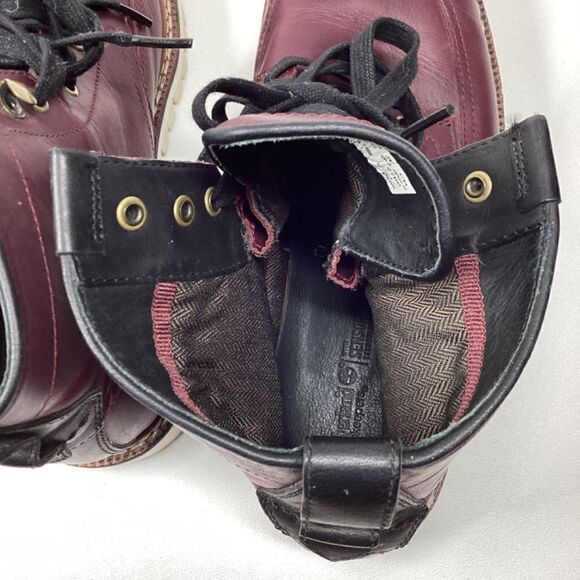 Timberland Maroon Waterproof Mid Cut Street Boots Size 8.5 Men’s - Picture 16 of 16